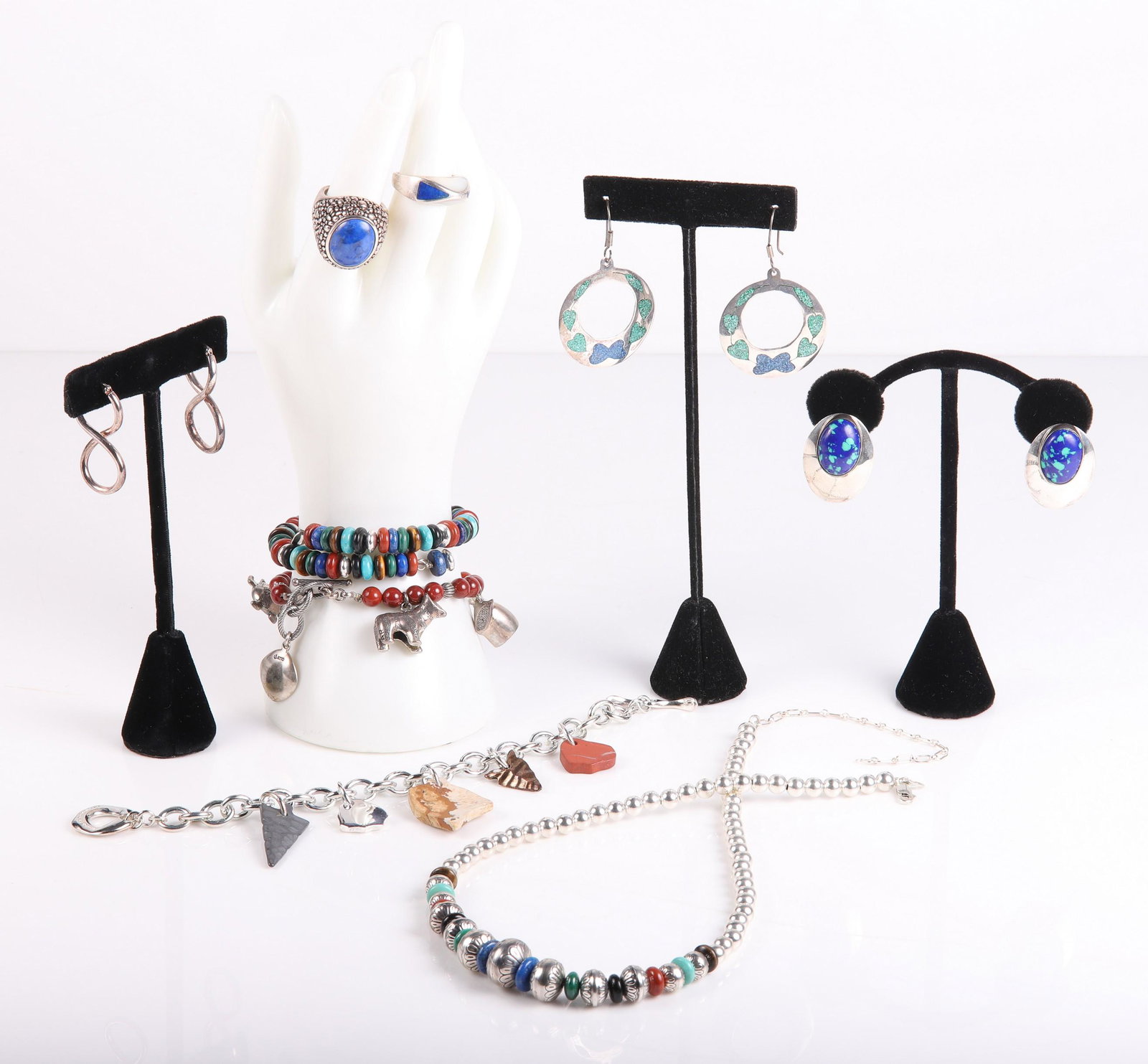 Sterling and Semi-Precious Stone Jewelry Grouping (1 of 6)