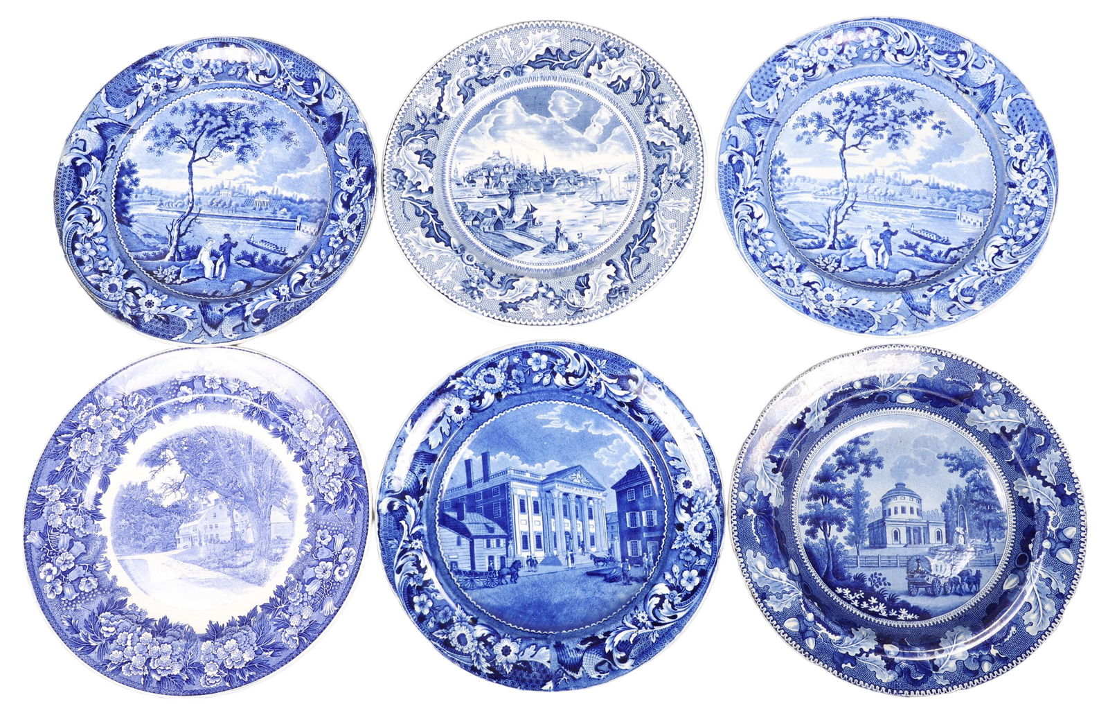(6) Blue Transferware Dishes (1 of 8)