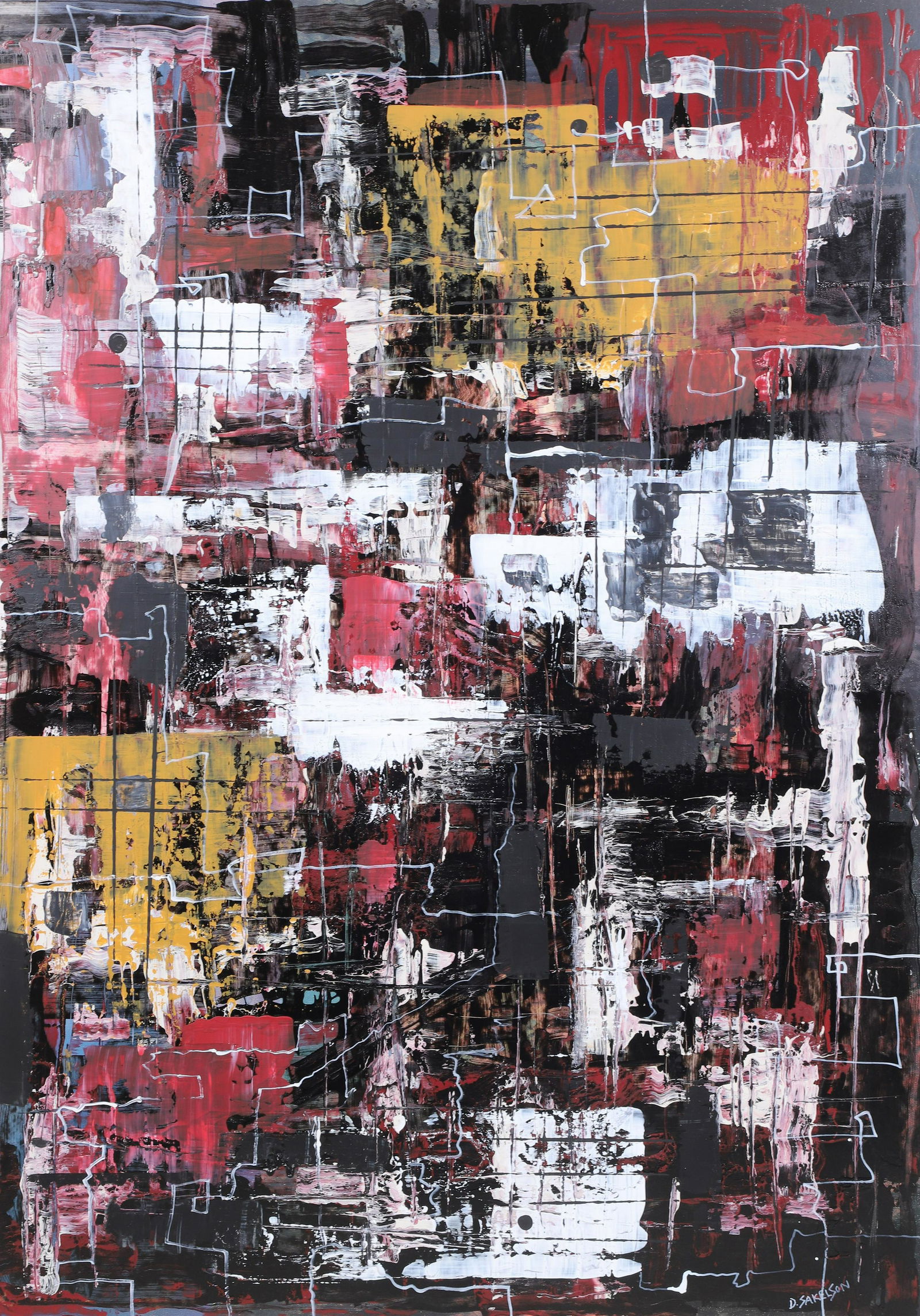 Dennis Sakelson Large Abstract Painting (1 of 4)