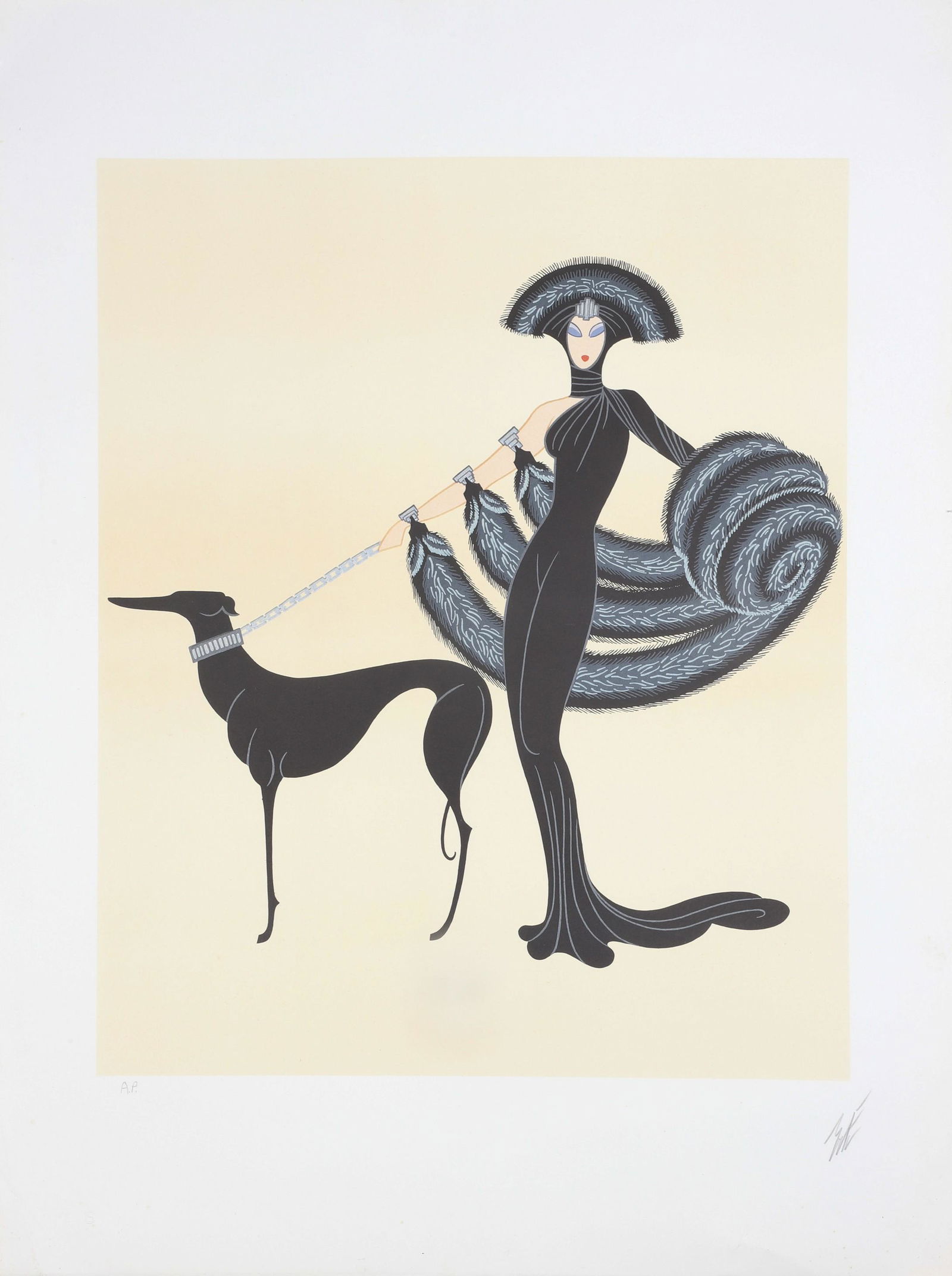 Erte Lithograph "Symphony in Black" (1 of 5)