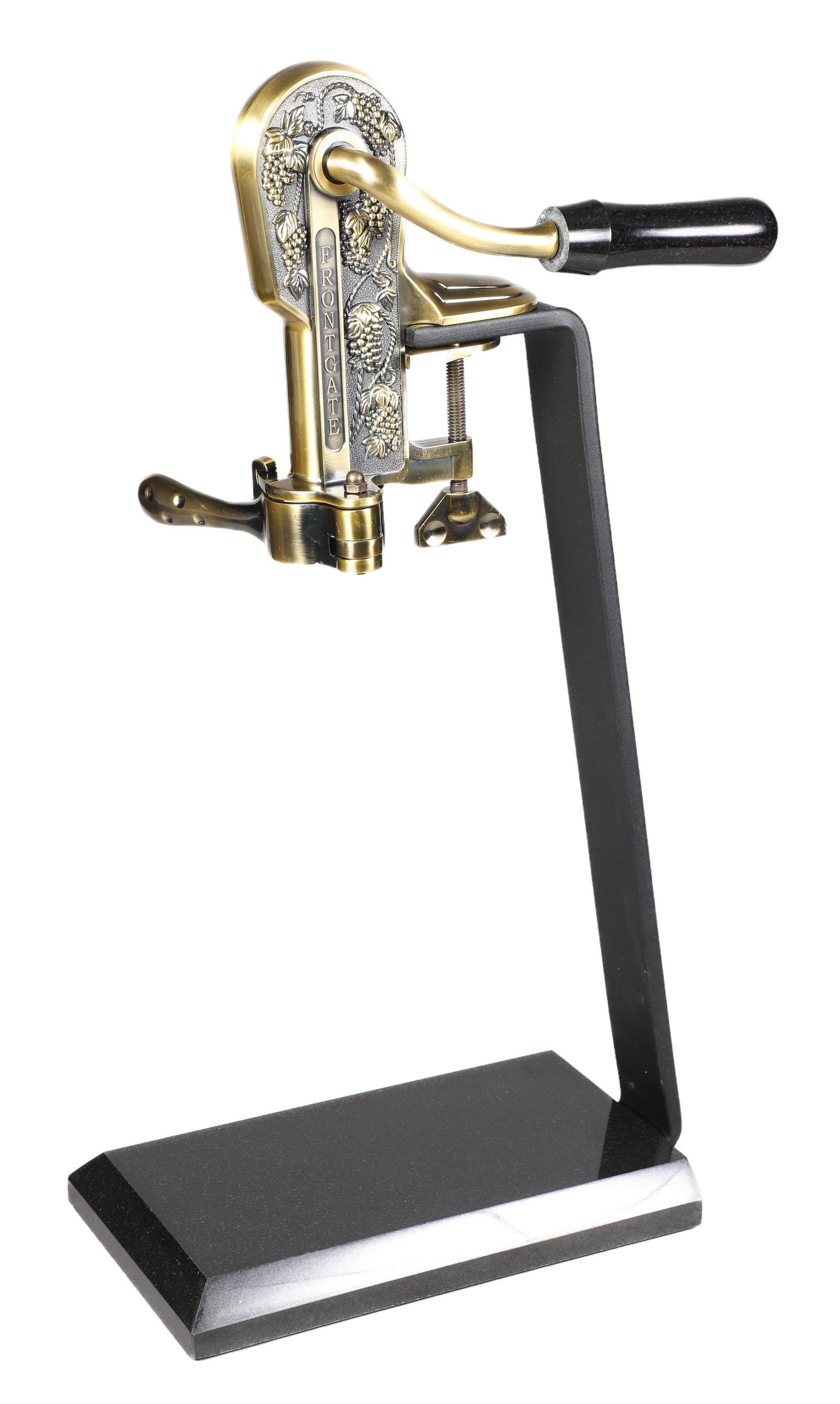 Frontgate Wine Bottle Opener - NEW: Frontgate granite base wine bottle opener black #41973, new in original box, 23" h x 6-1/4" w x 12-1/2" d