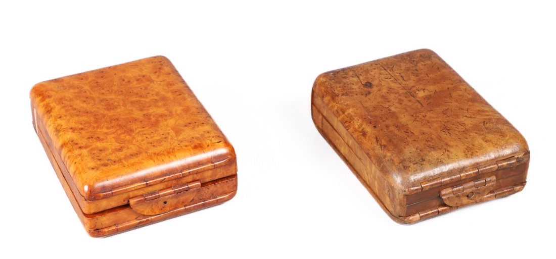 (2) Russian Karelian Birch Cigarette Boxes (1 of 3)
