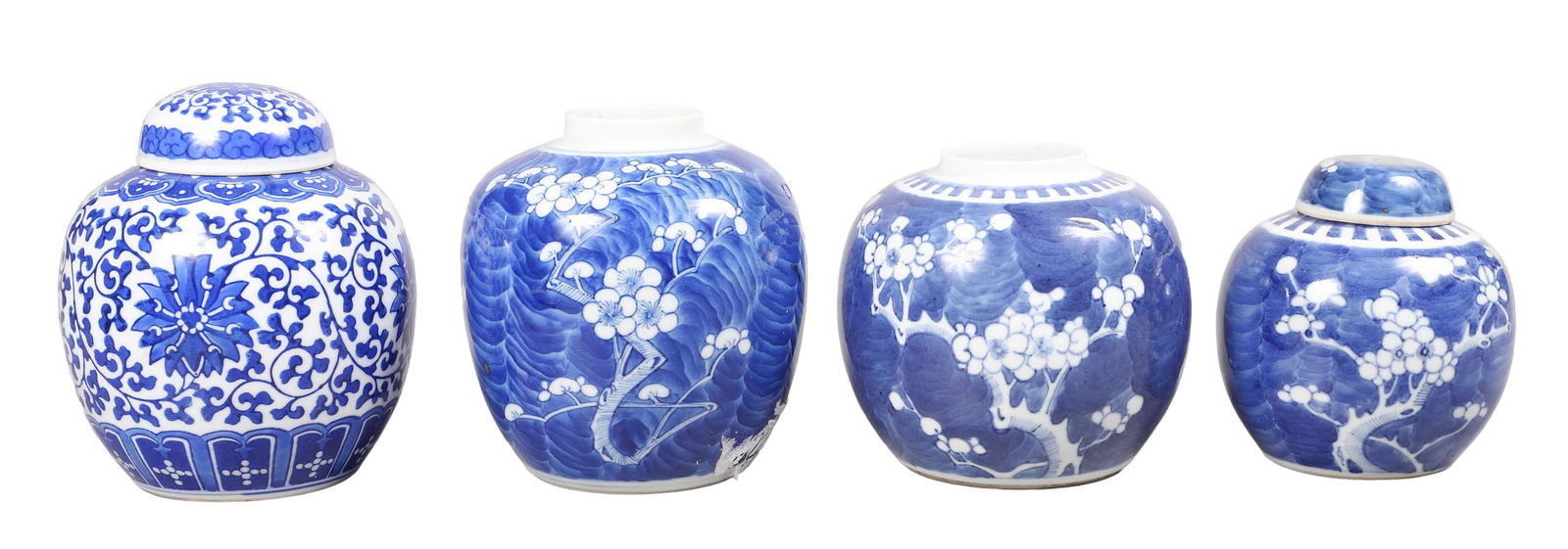 (4) Chinese Blue & White Porcelain Ginger Jars (1 of 5)