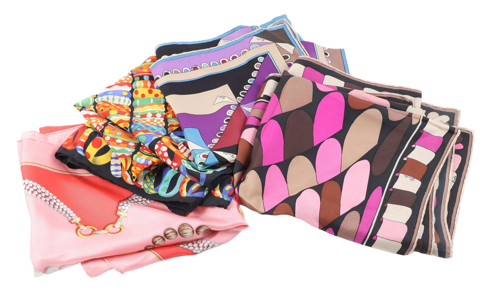 (4) Designer Silk Scarves (1 of 6)