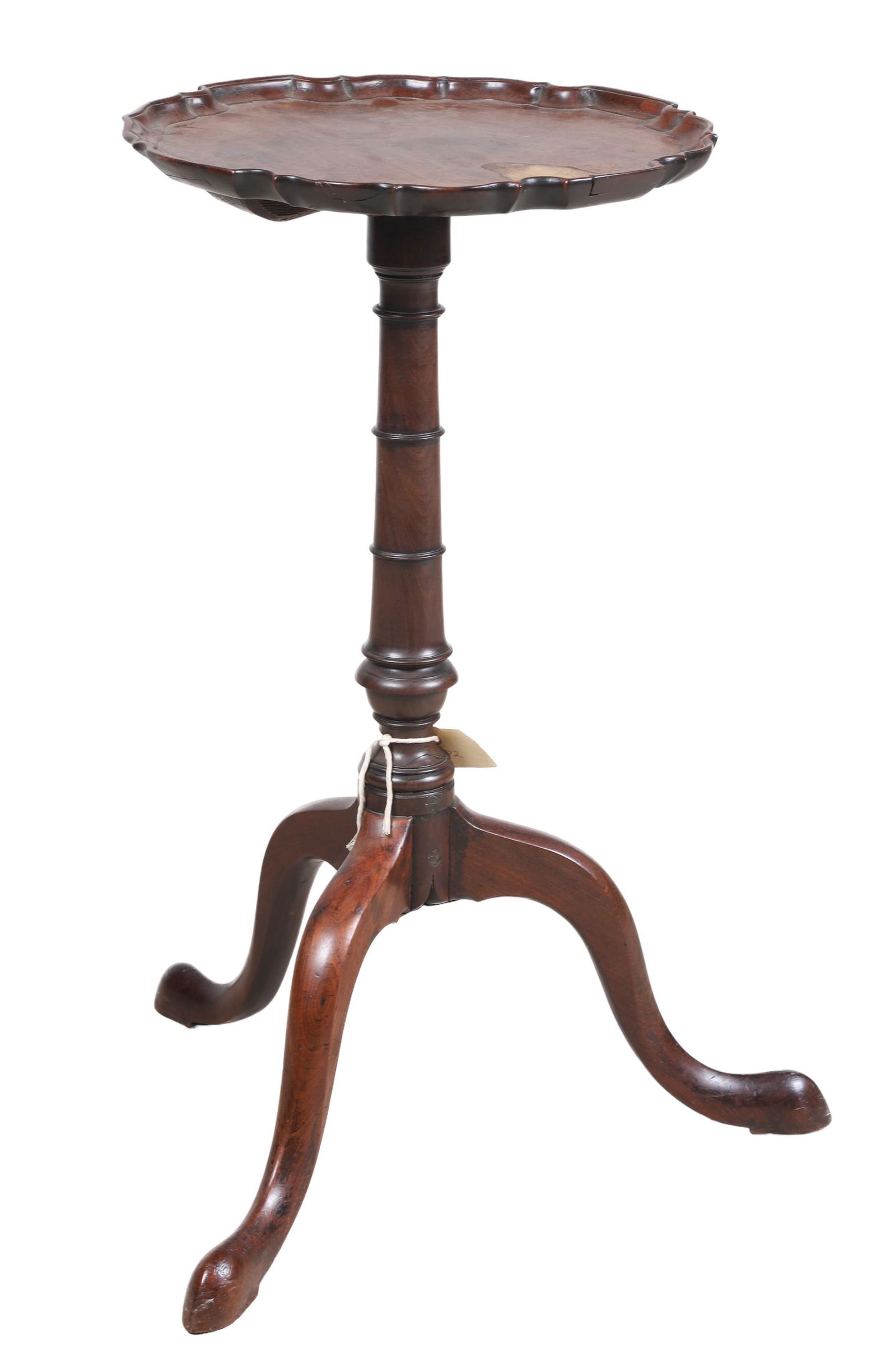 Queen Anne style maple candle stand (1 of 4)