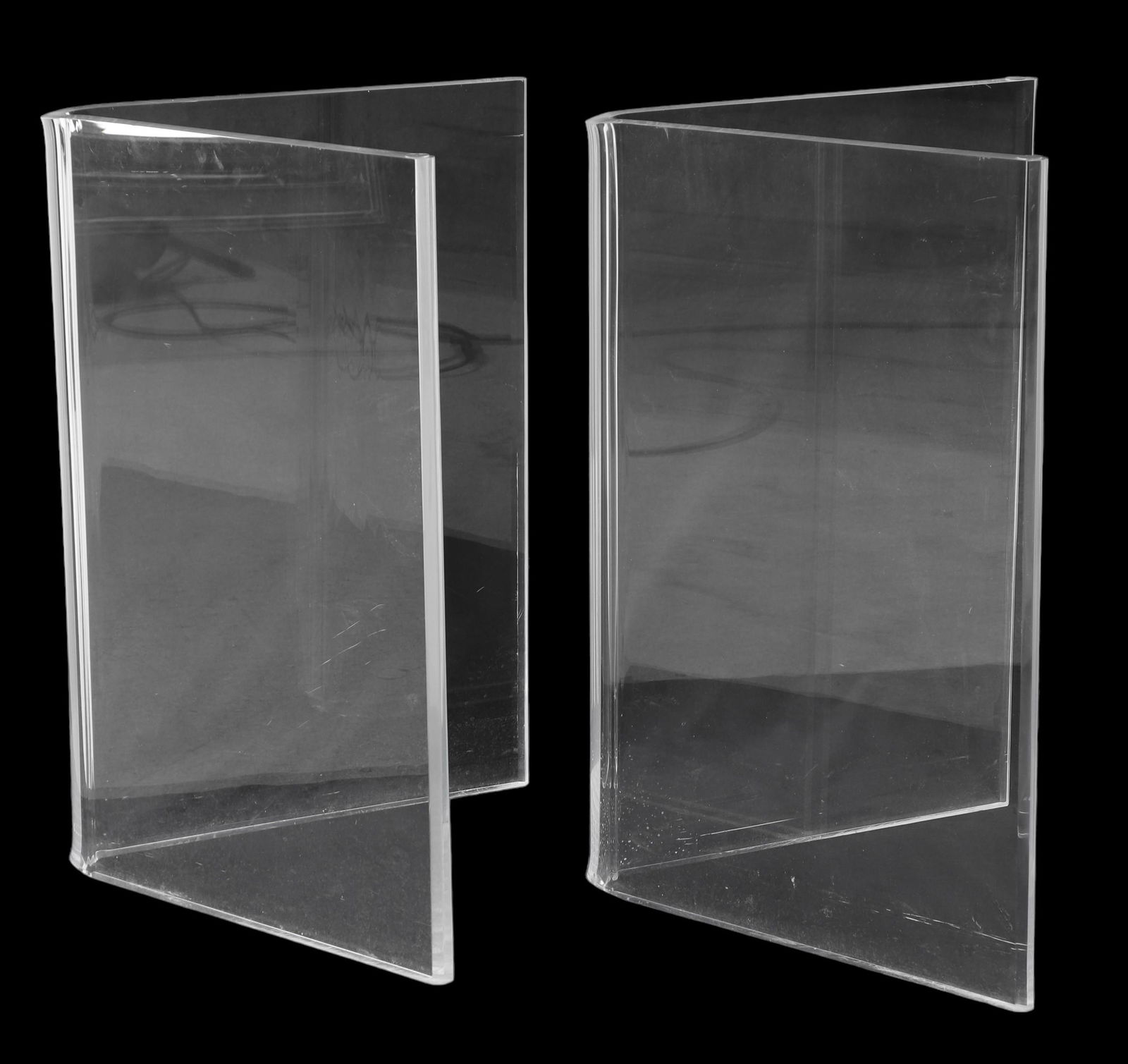 Pair Modern Design lucite bases (1 of 3)