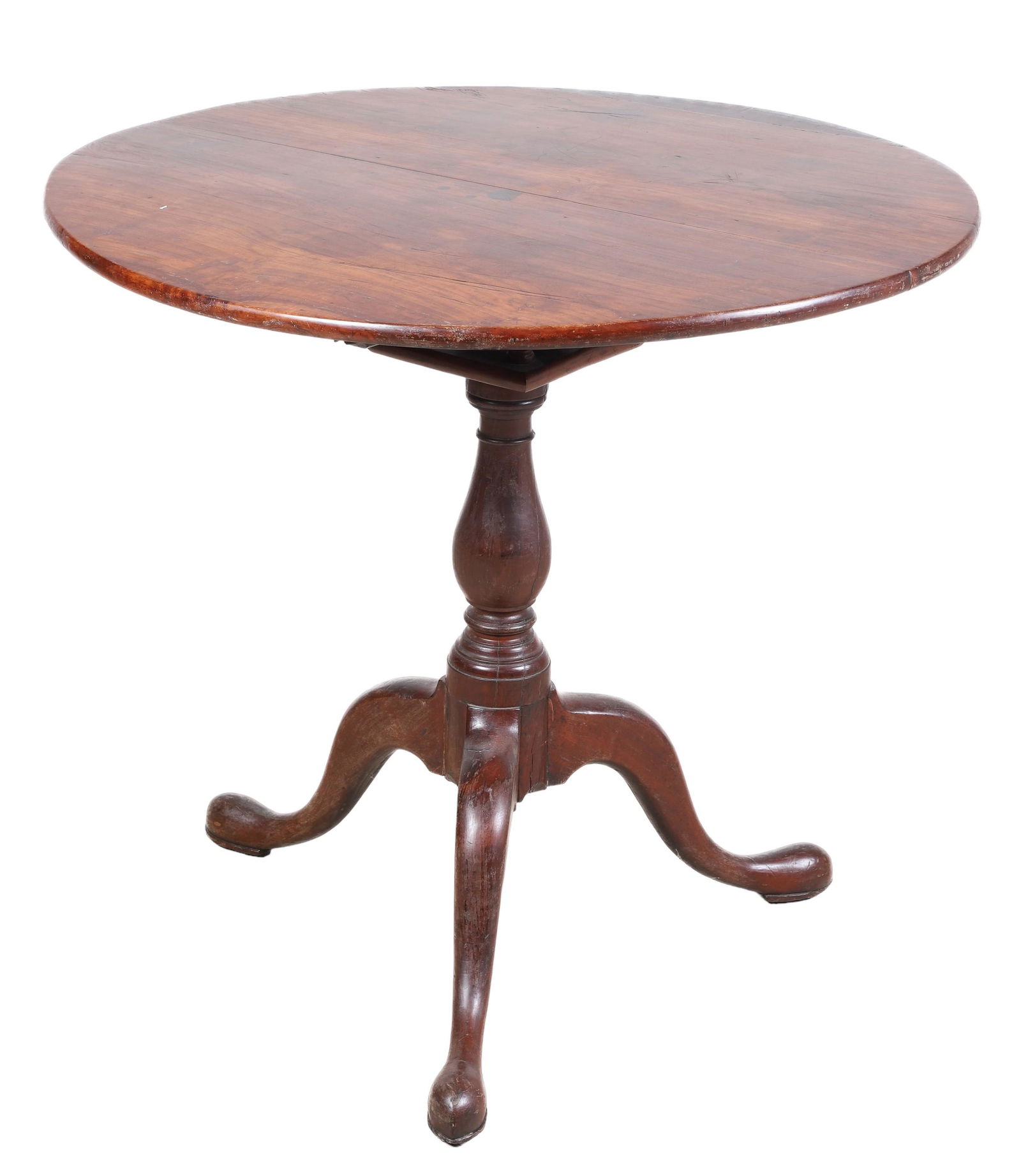 Queen Anne mahogany birdcage candle stand (1 of 12)