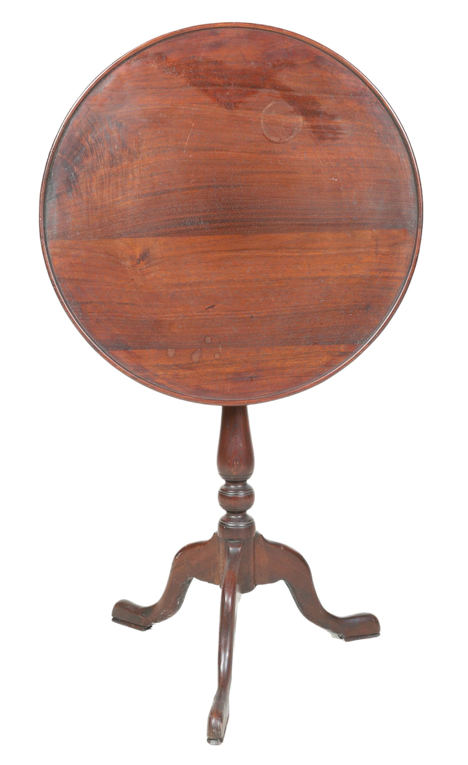 Walnut Queen Anne Birdcage Candle Stand (1 of 8)