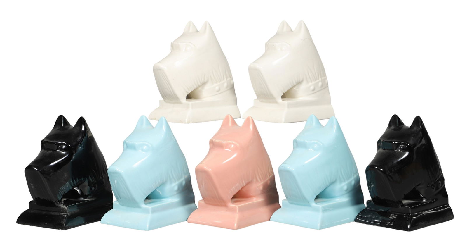 (7) Abingdon Pottery Art Deco Scottie Bookends (1 of 10)