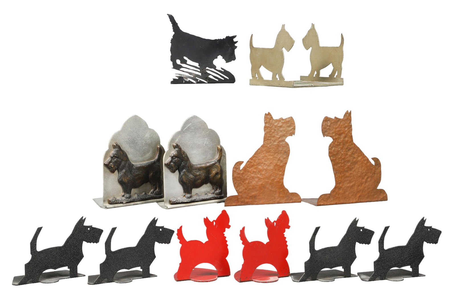 (12) Sheet Metal Scottie Bookends (1 of 7)