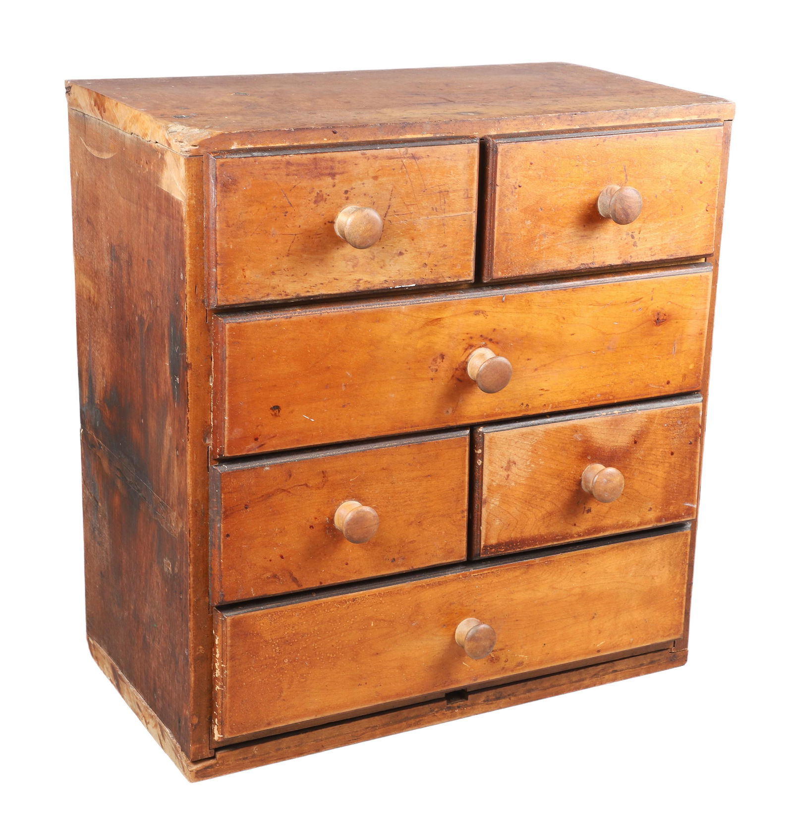 Pine 6-Drawer Miniature Chest (1 of 6)