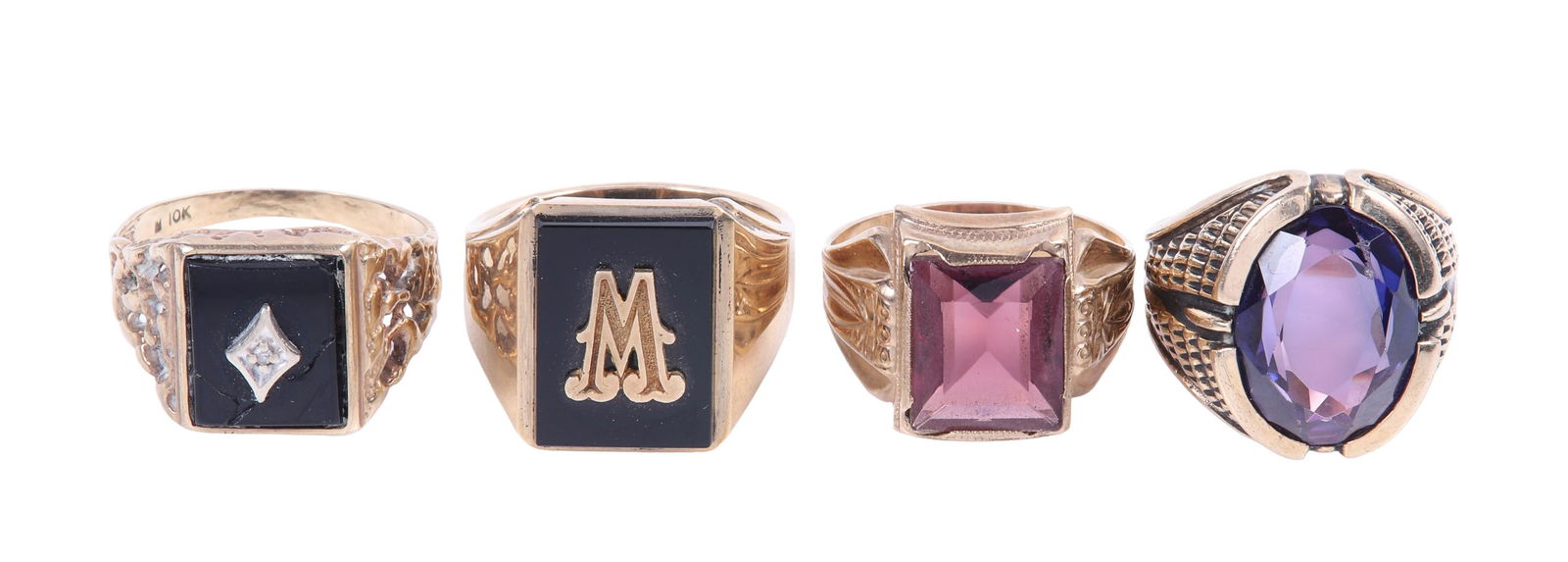 (4) 10K Yellow Gold Rings (1 of 7)