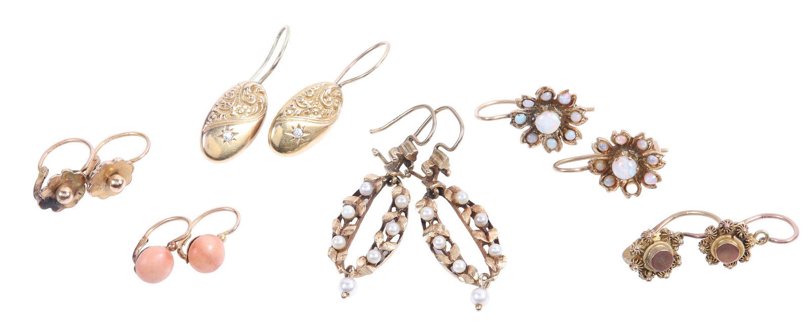 (6) Pairs Victorian Earrings (1 of 5)