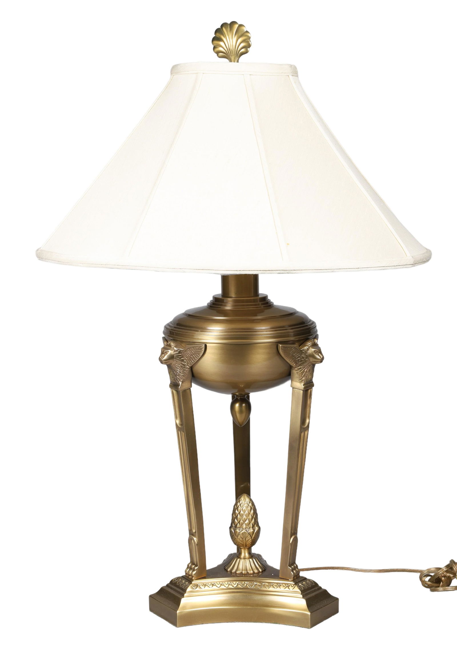 Brushed Brass Censer Form Table Lamp (1 of 4)