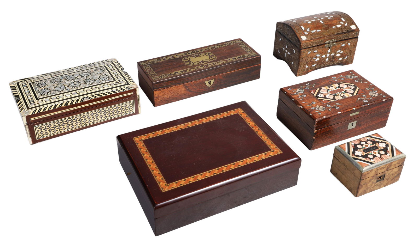 (6) Inlaid Boxes (1 of 9)