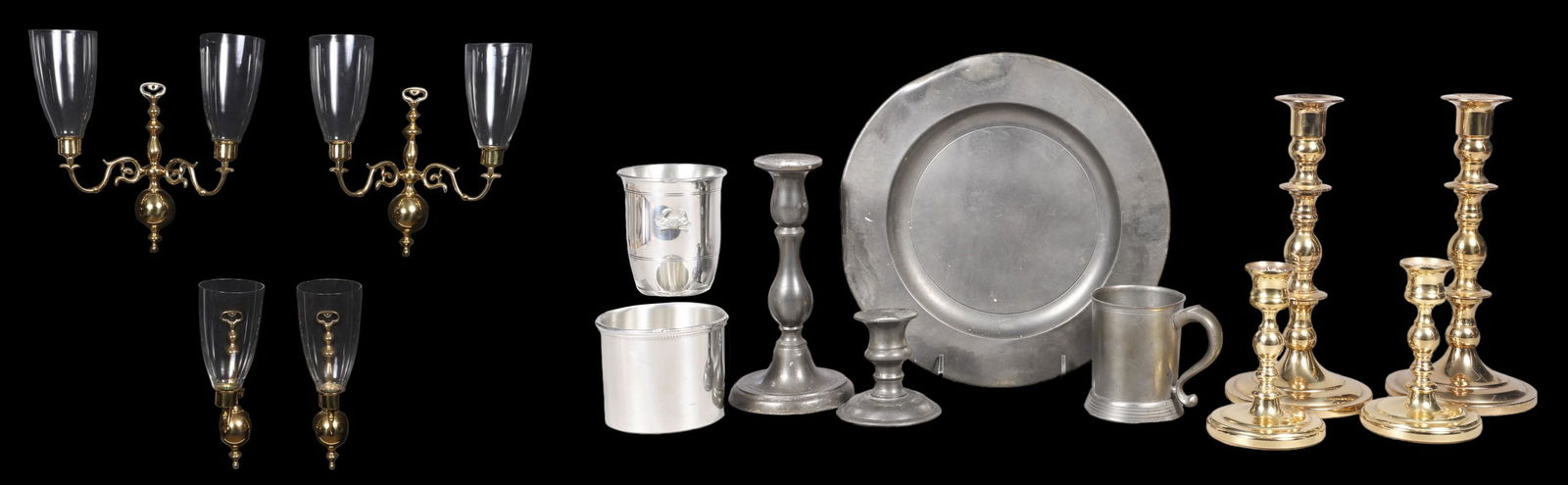 Pewter and Brass Grouping (1 of 15)