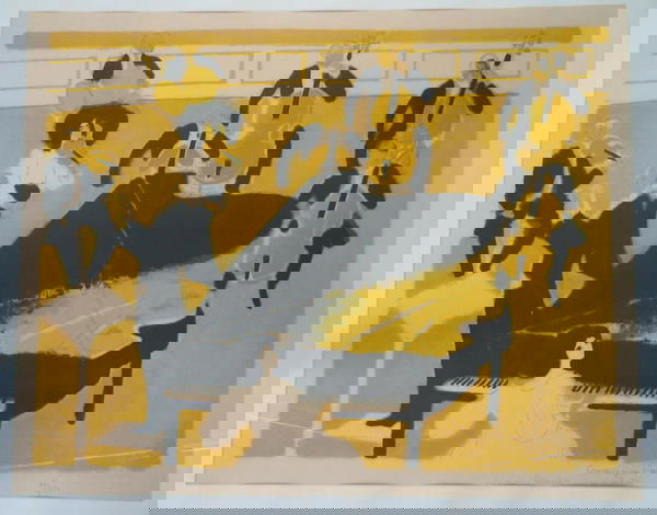 Andre Brasilier, French, 1929-2004, framed color: Andre Brasilier, French, 1929-2004, framed color lithograph on Arches paper, Concerto Pour Piano et Orchestre, 1971,signed lower right, #5/250, 20"H x 26"W image size, paper impressed "EXAMPLAIRE HORS