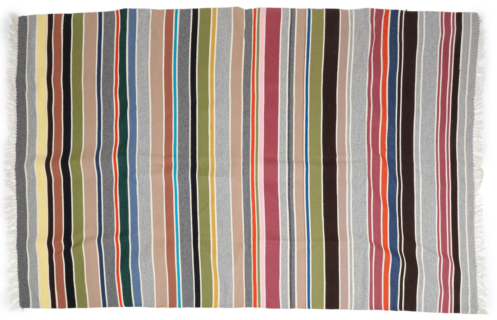 Handwoven Southwestern Flatweave Striped Rug (1 of 3)