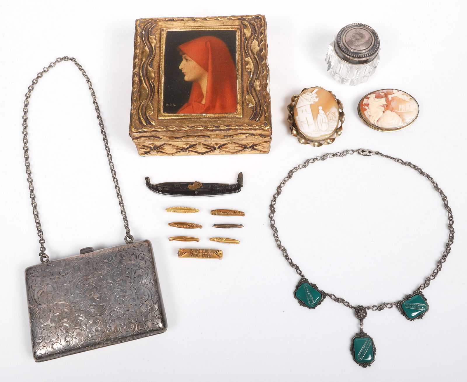 Shell Cameos, Purse, Pins (1 of 11)