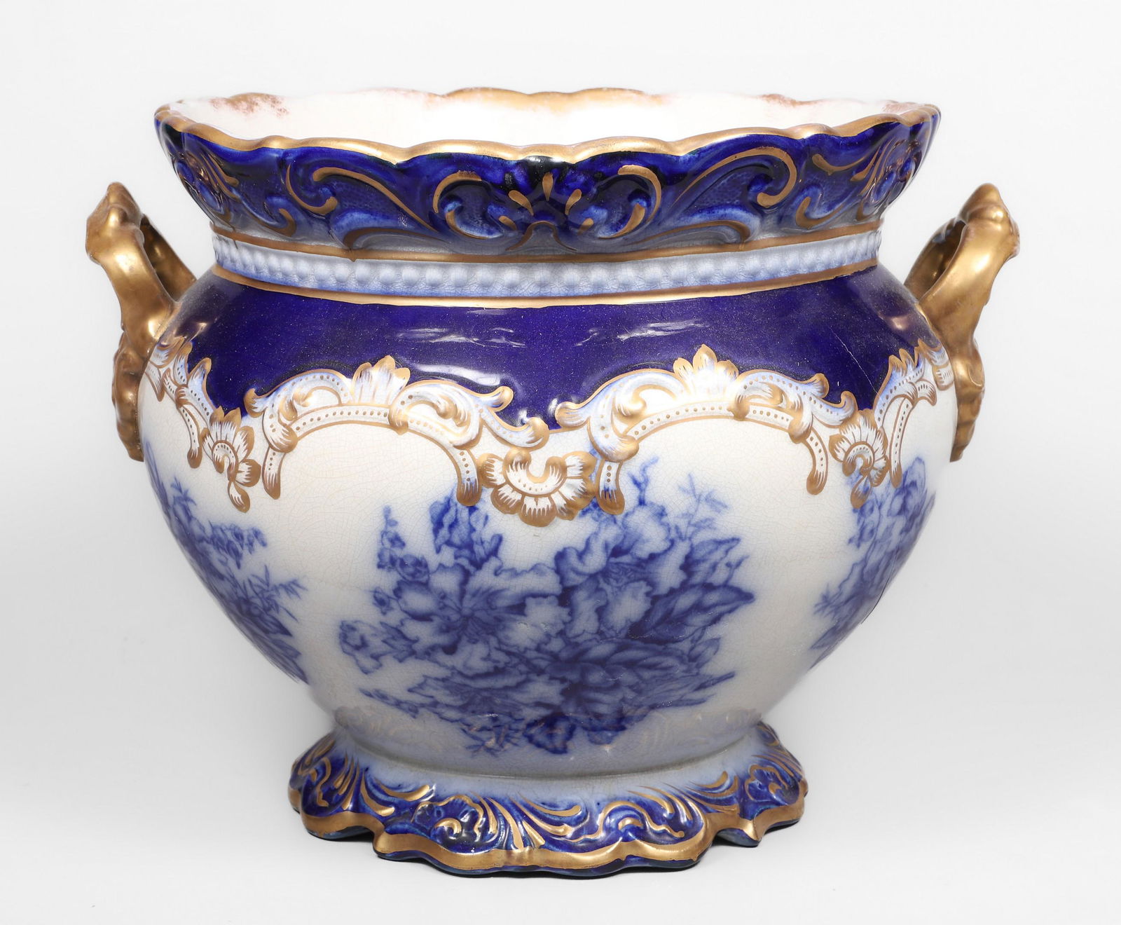 Double Handled Flow Blue Jardiniere (1 of 6)