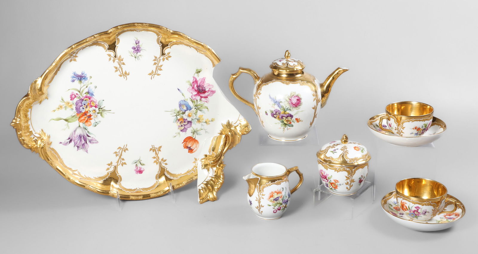 (8) Pc 19th C KPM Tea Set (1 of 16)