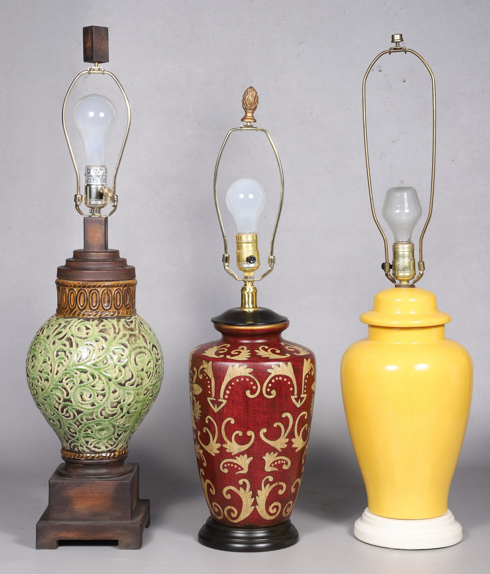 (3) Pottery Table Lamps (1 of 5)