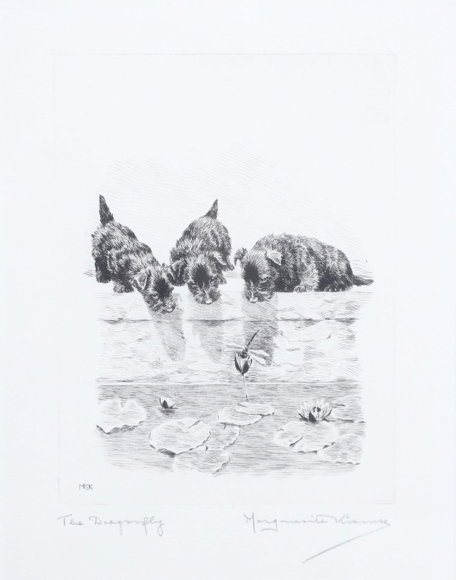 Marguerite Kirmse Etching "The Dragonfly" (1 of 3)