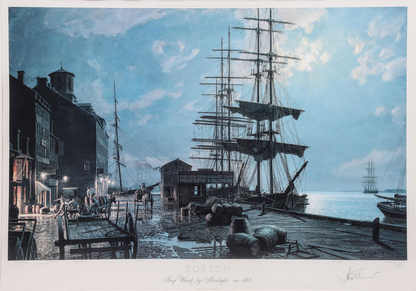 John Stobart "Boston, Long Wharf" (1 of 5)