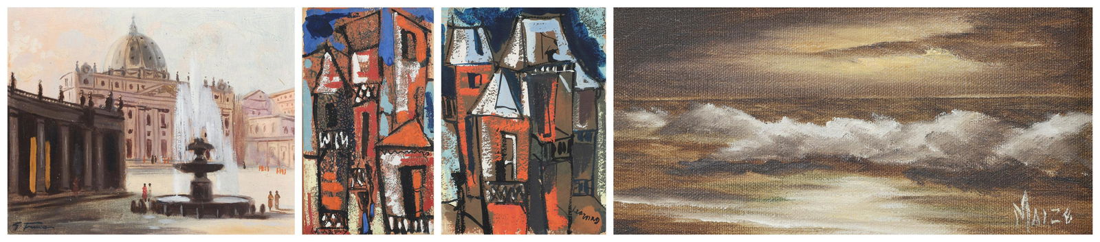 (4) Miniature Paintings (1 of 8)