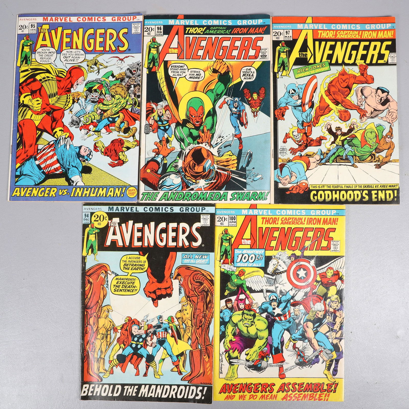 (5) Marvel Silver Age Comics Lot, Avengers (1 of 12)