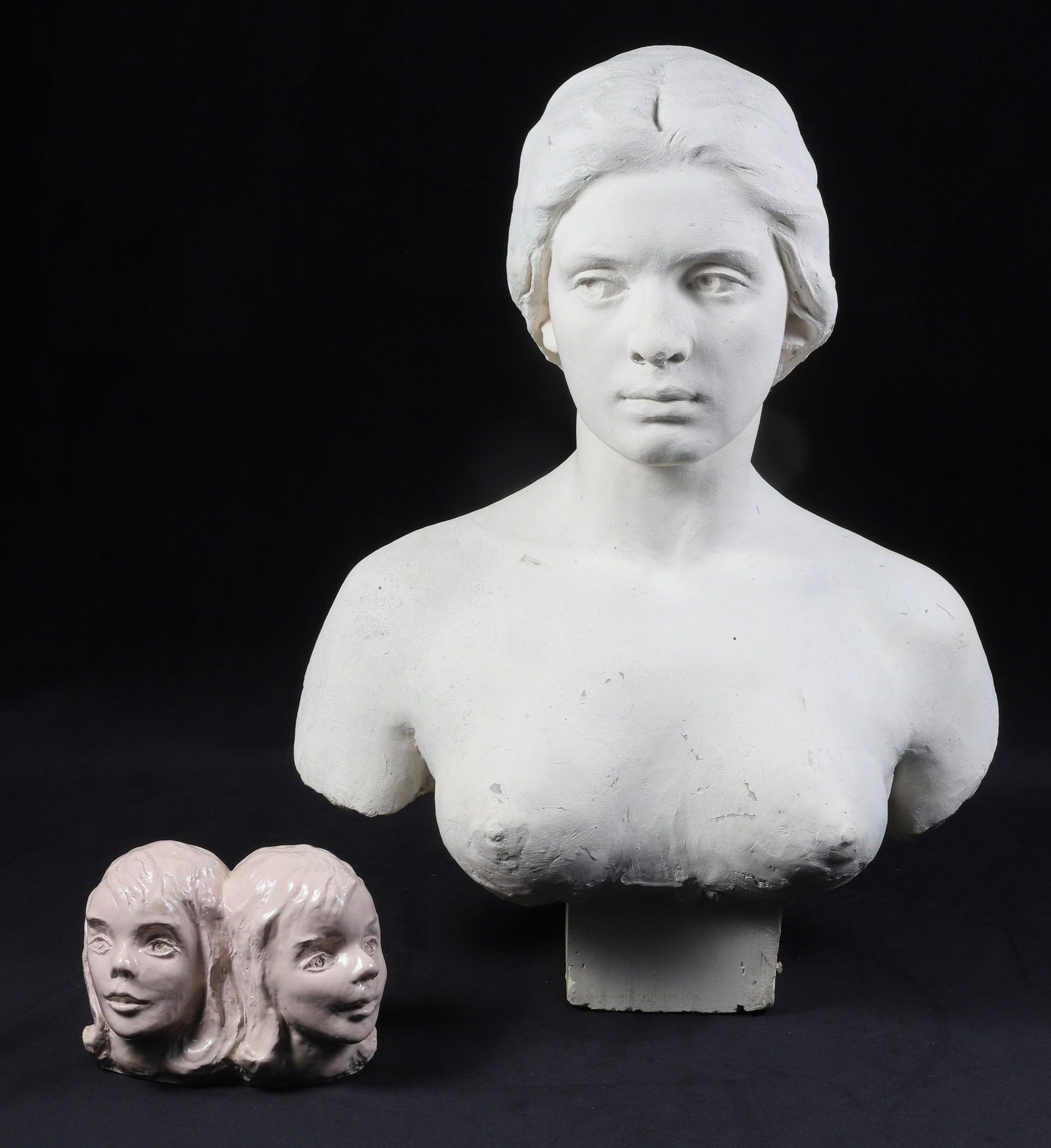 (2) Plaster Female Busts (1 of 11)