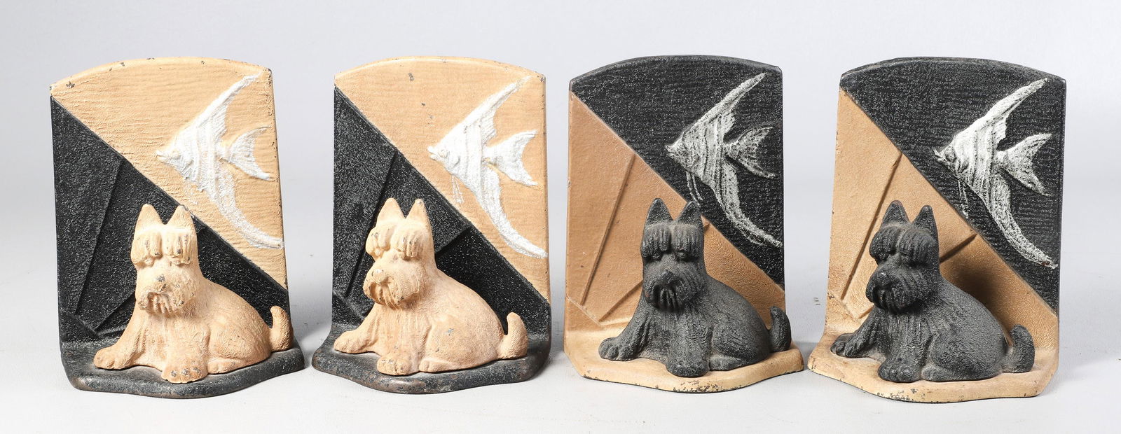(2) Pair Art Deco Scottie Bookends (1 of 5)