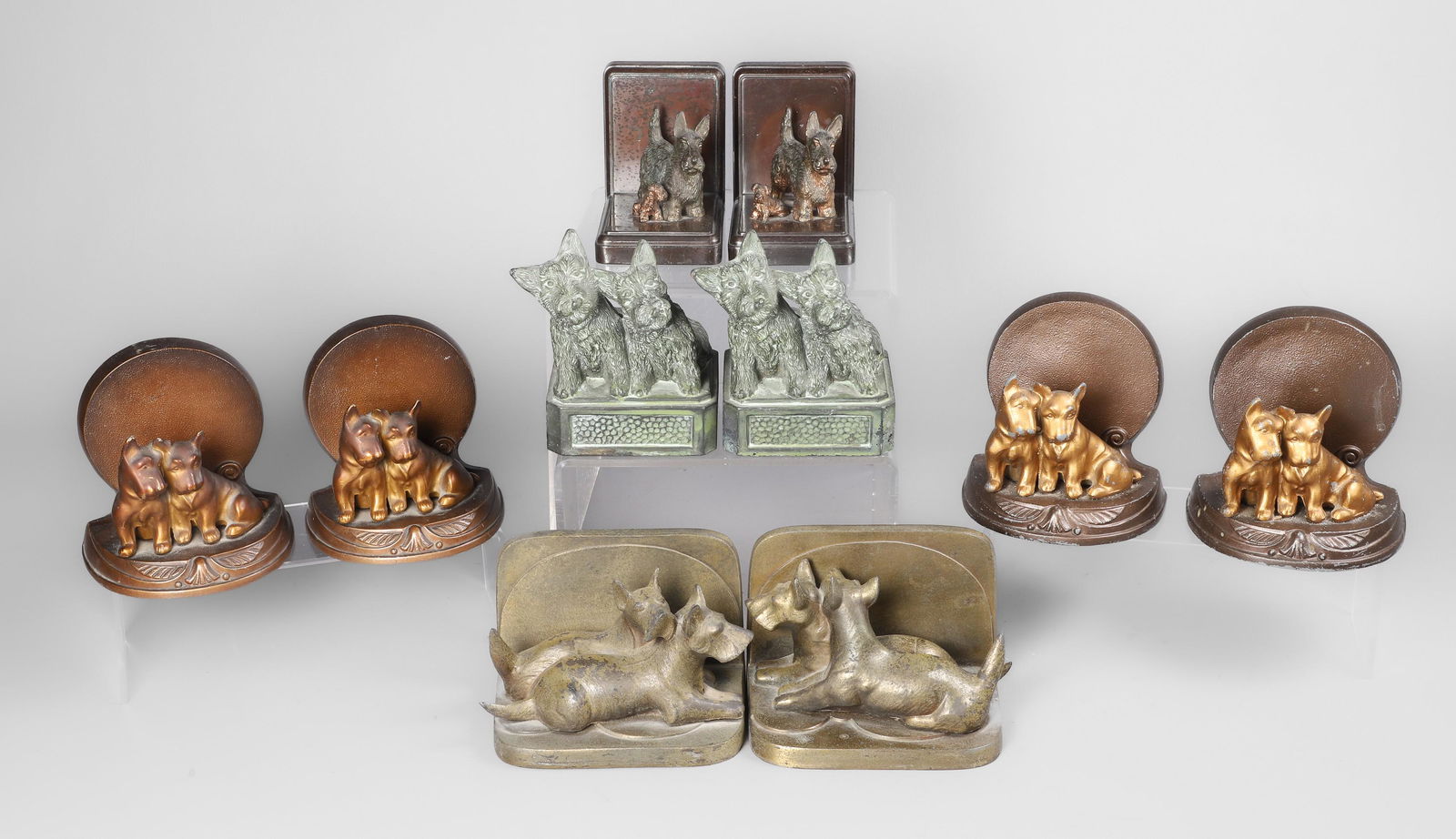 (5) Pair Double Scottie Bookends (1 of 5)