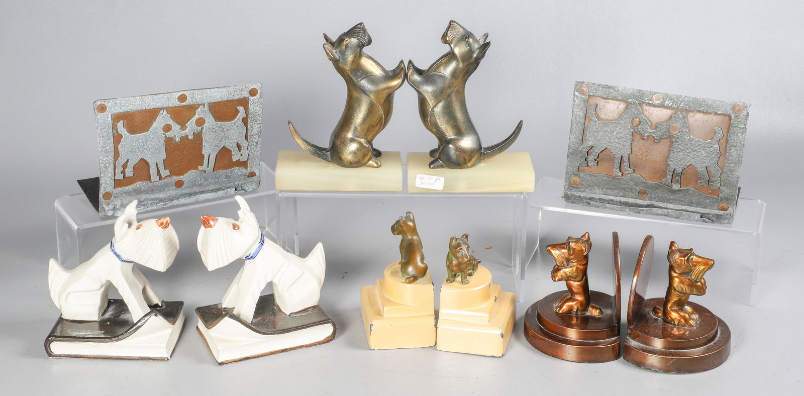 (5) Pair Art Deco Scottie Bookends (1 of 4)