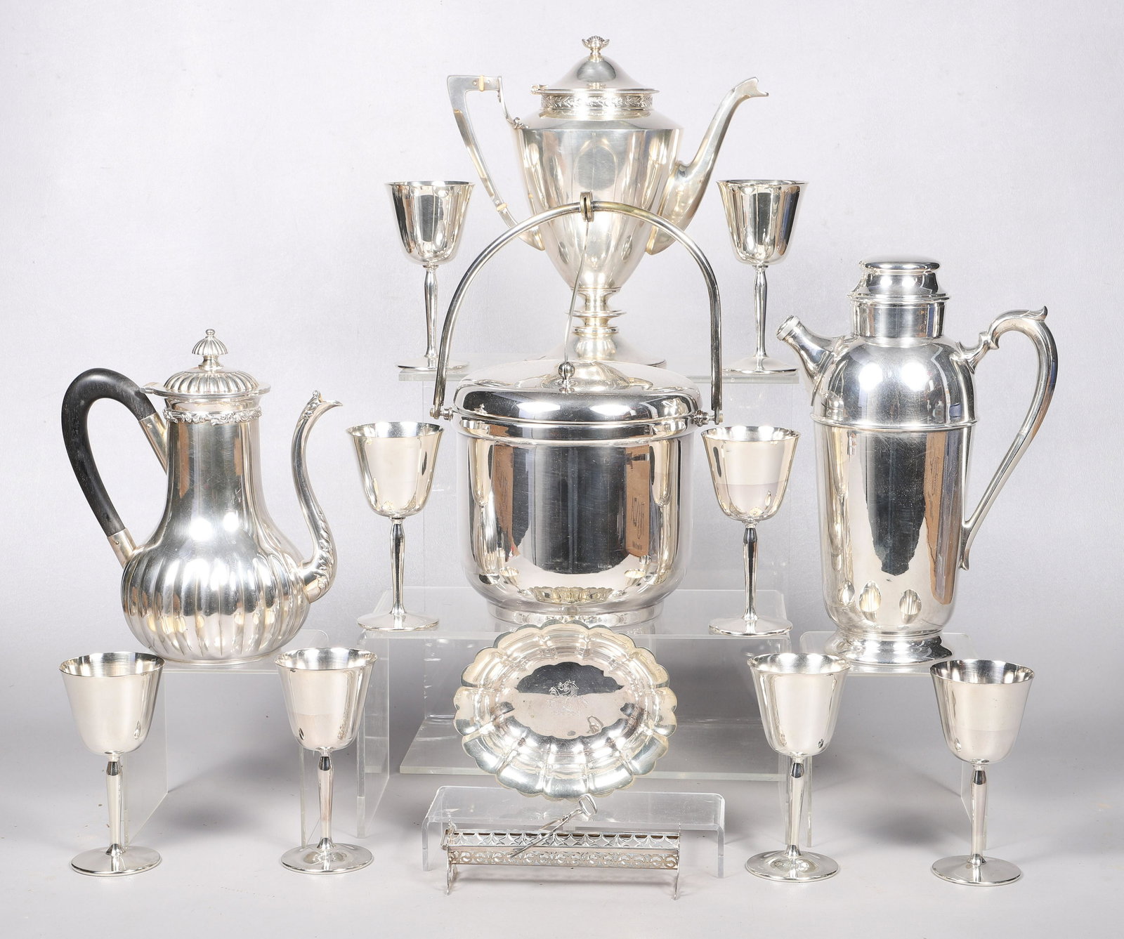 Silver plate Tea Pots, Shaker, Cocktails and More (1 of 4)