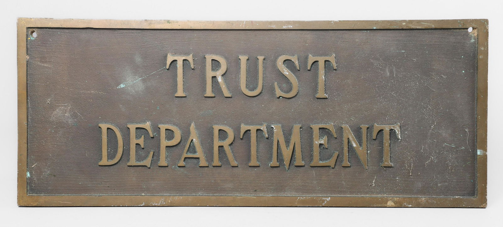 A Bronze 'Trust Department' Wall Plaque (1 of 4)