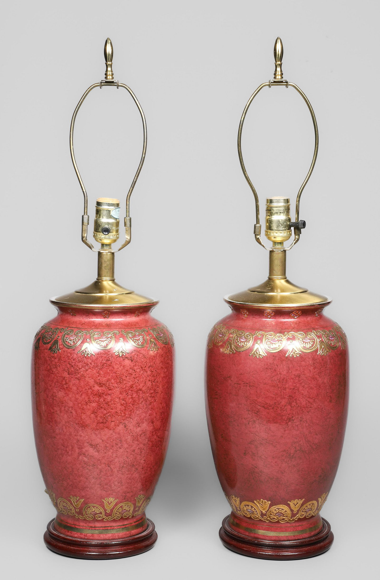 Pair of Asian Style Porcelain Vase Table Lamps (1 of 3)