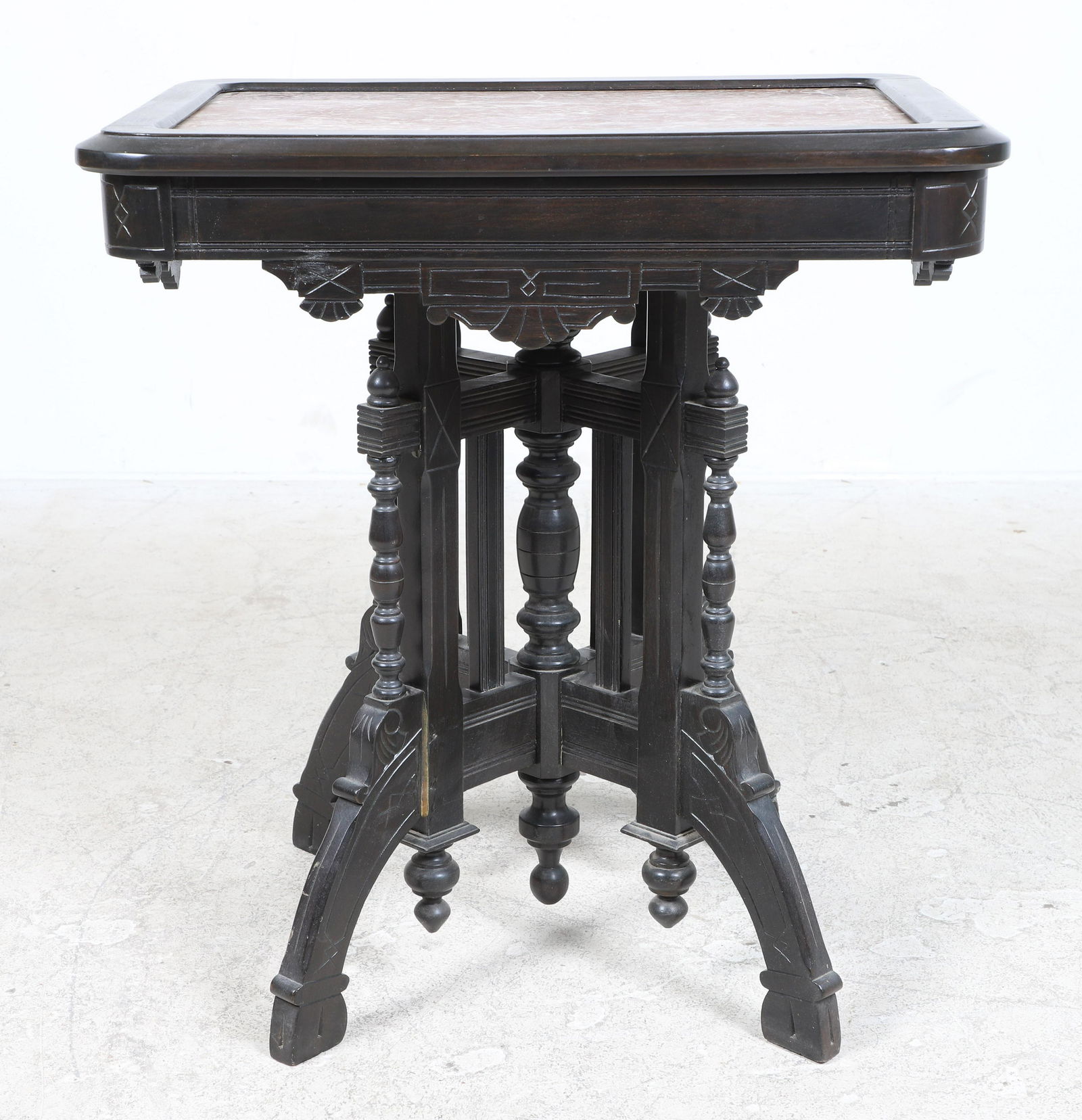 Victorian marbletop center table (1 of 4)