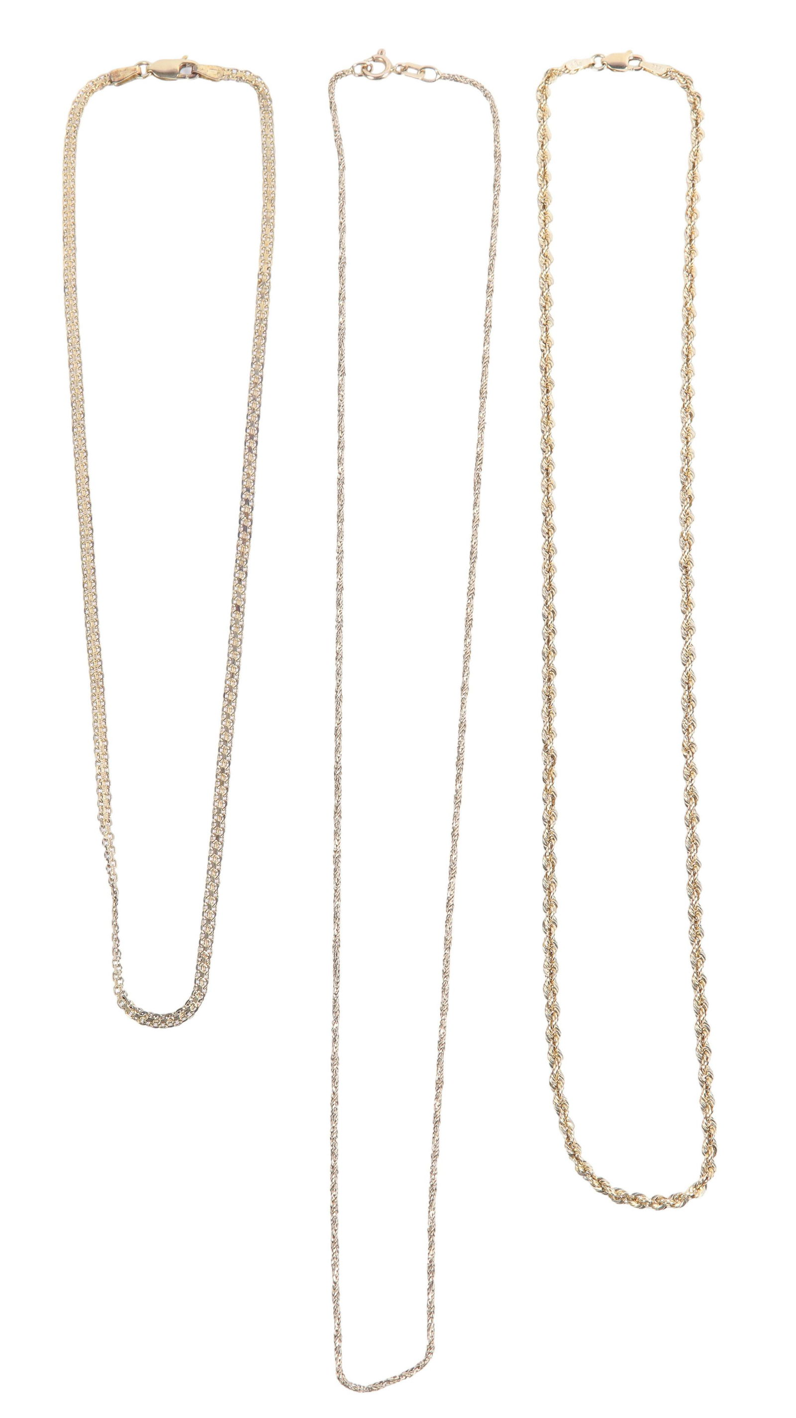 (3) 14K Yellow Gold Necklaces (1 of 4)