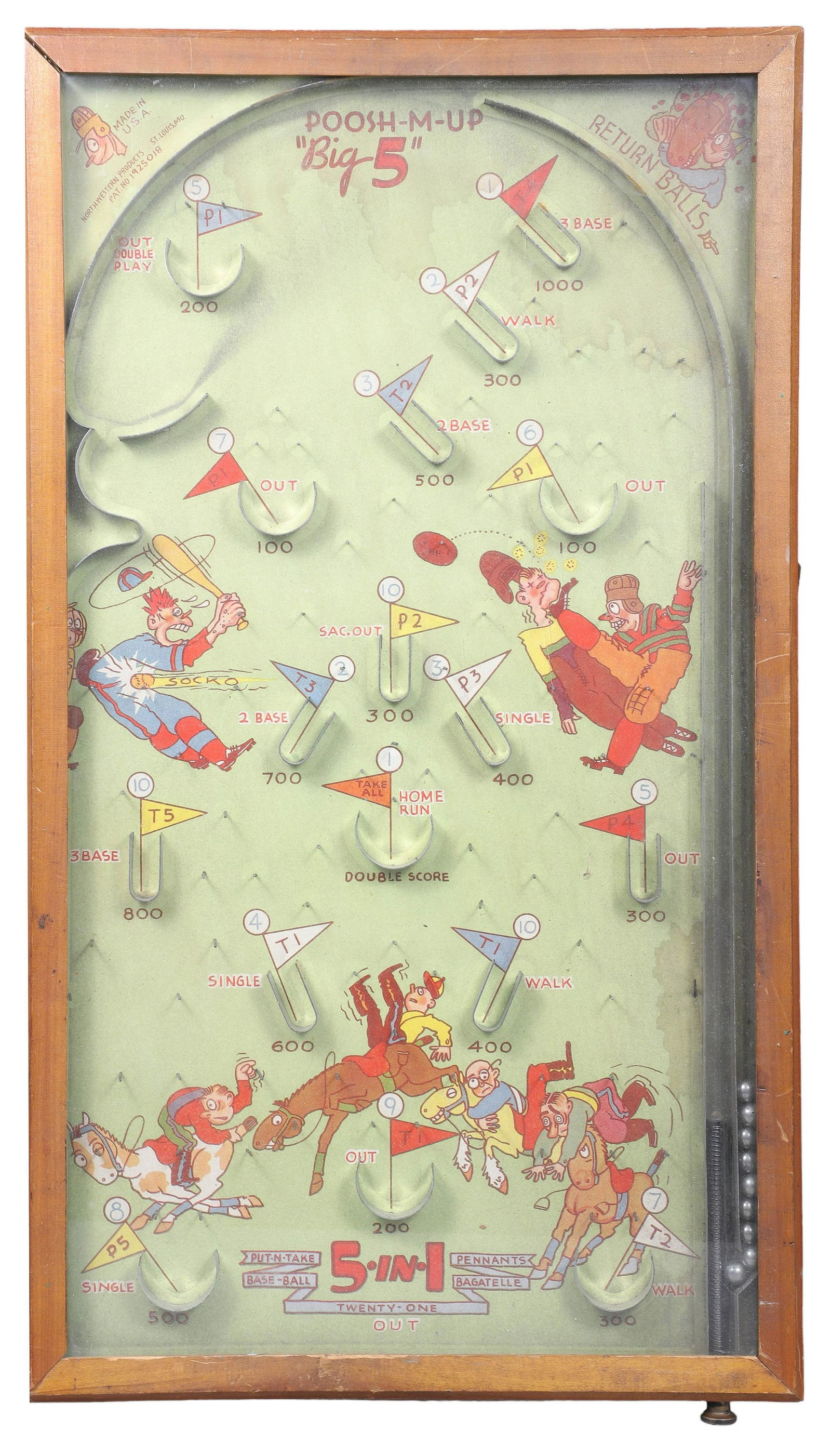 Poosh-M-Up "Big 5" Pinball Machine (1 of 4)