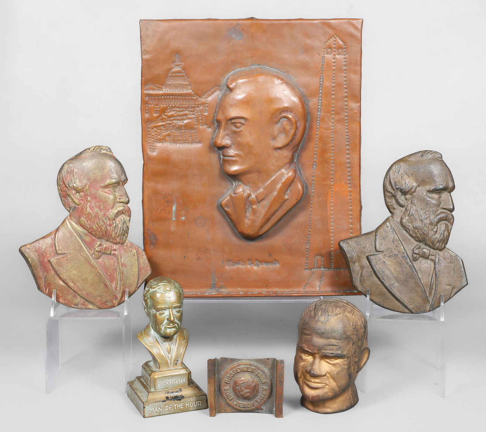 (6) Metal Political Items (1 of 5)