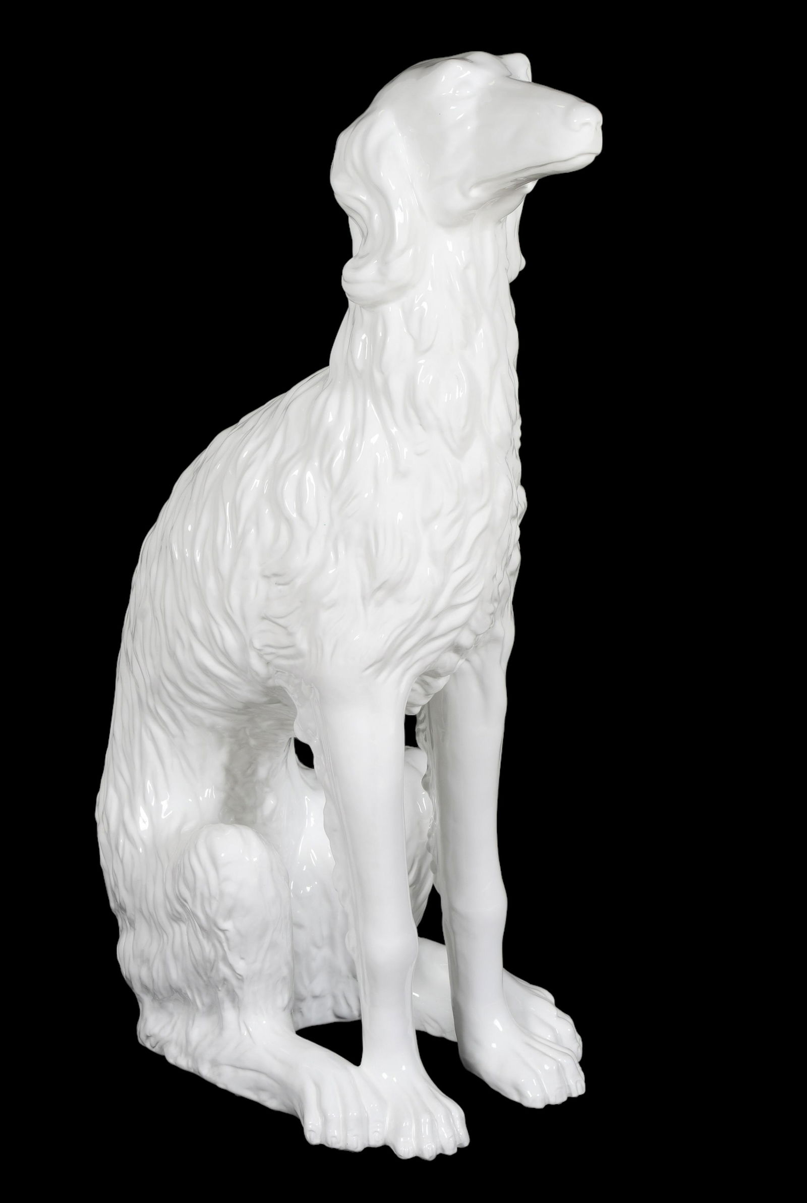 Ceramic statue of whippet (1 of 10)
