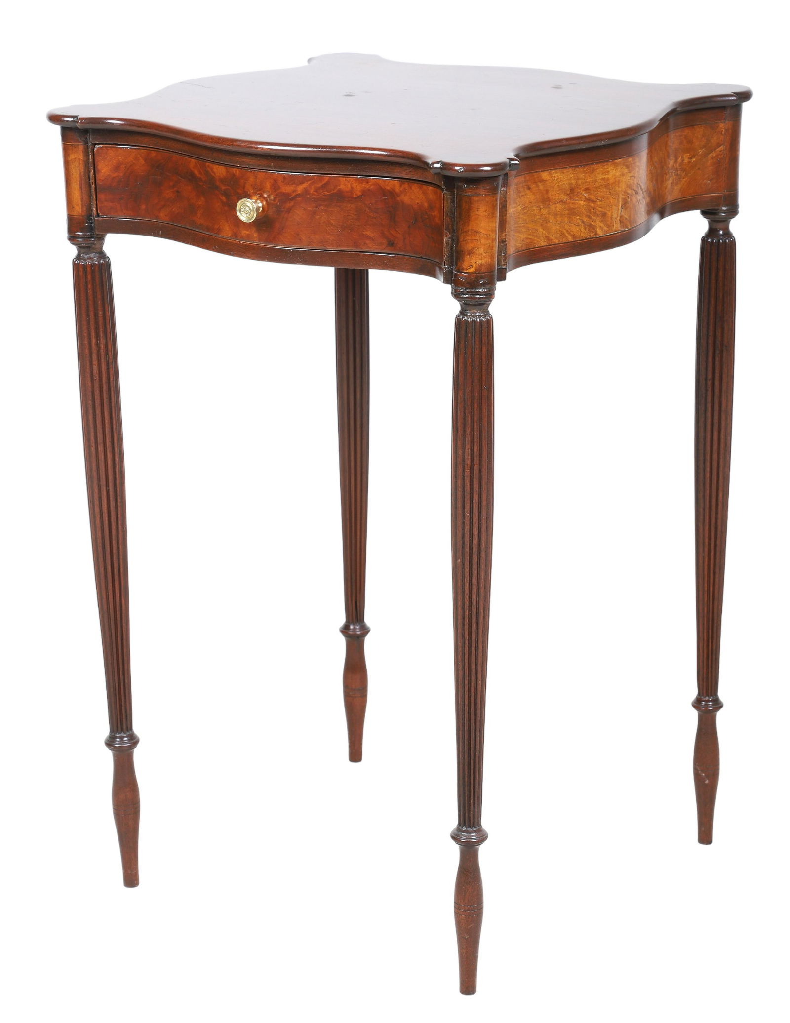 Mahogany New England Sheraton style one drawer stand (1 of 11)