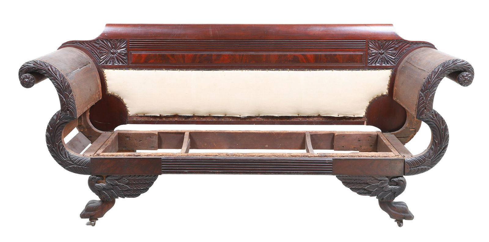 American Federal carved mahogany sofa (1 of 9)
