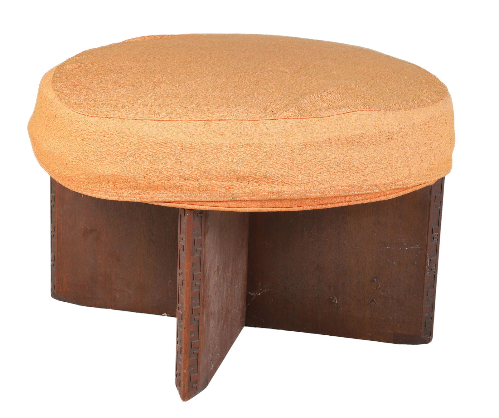 Frank Lloyd Wright for Henredon Modern Design upholstered swivel ottoman (1 of 4)