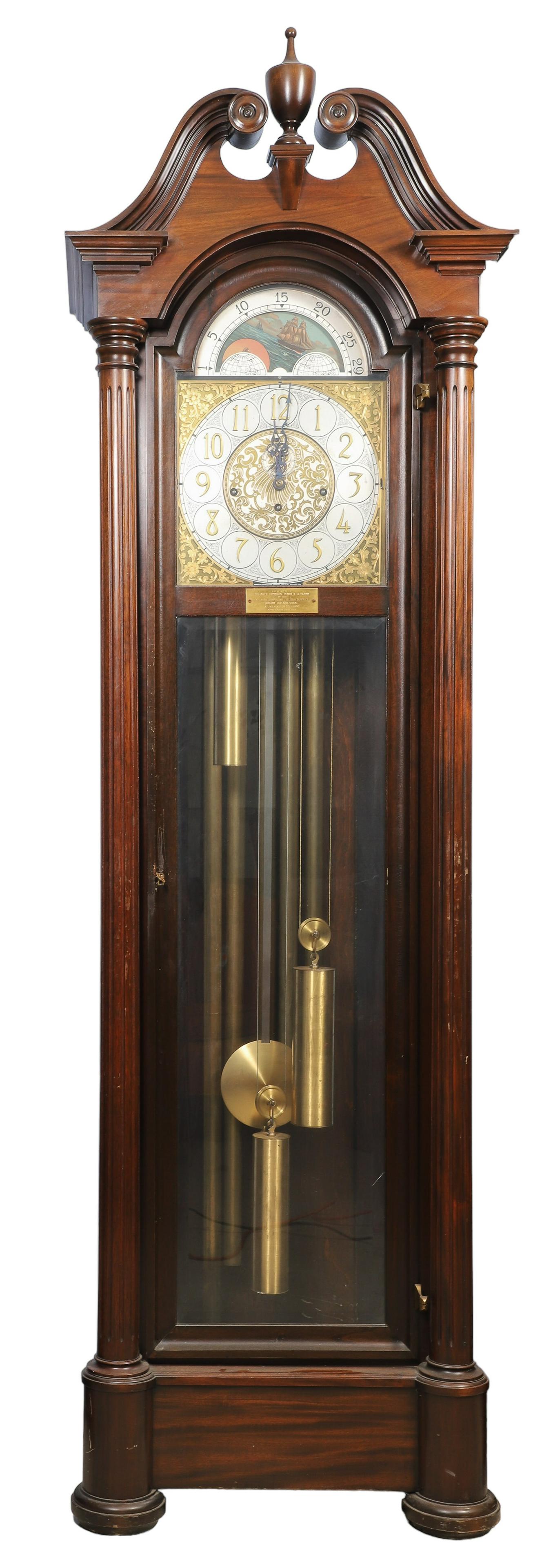 American Chime Clock Co, Phila, 5 Tube Hall Clock (1 of 8)