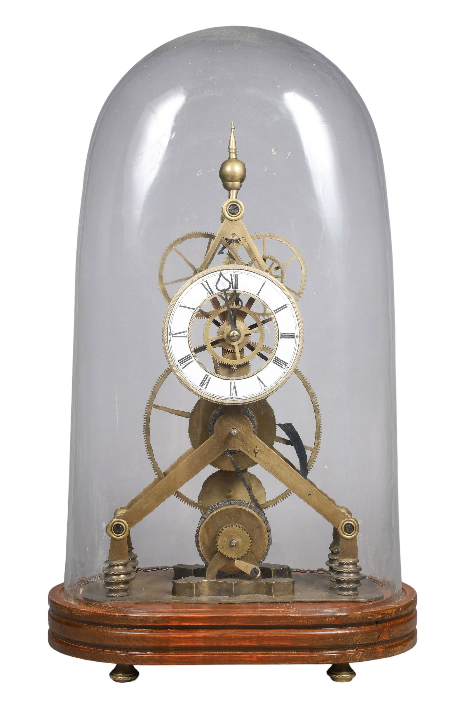 Great Wheel Skeleton Clock w/ Dome (1 of 9)