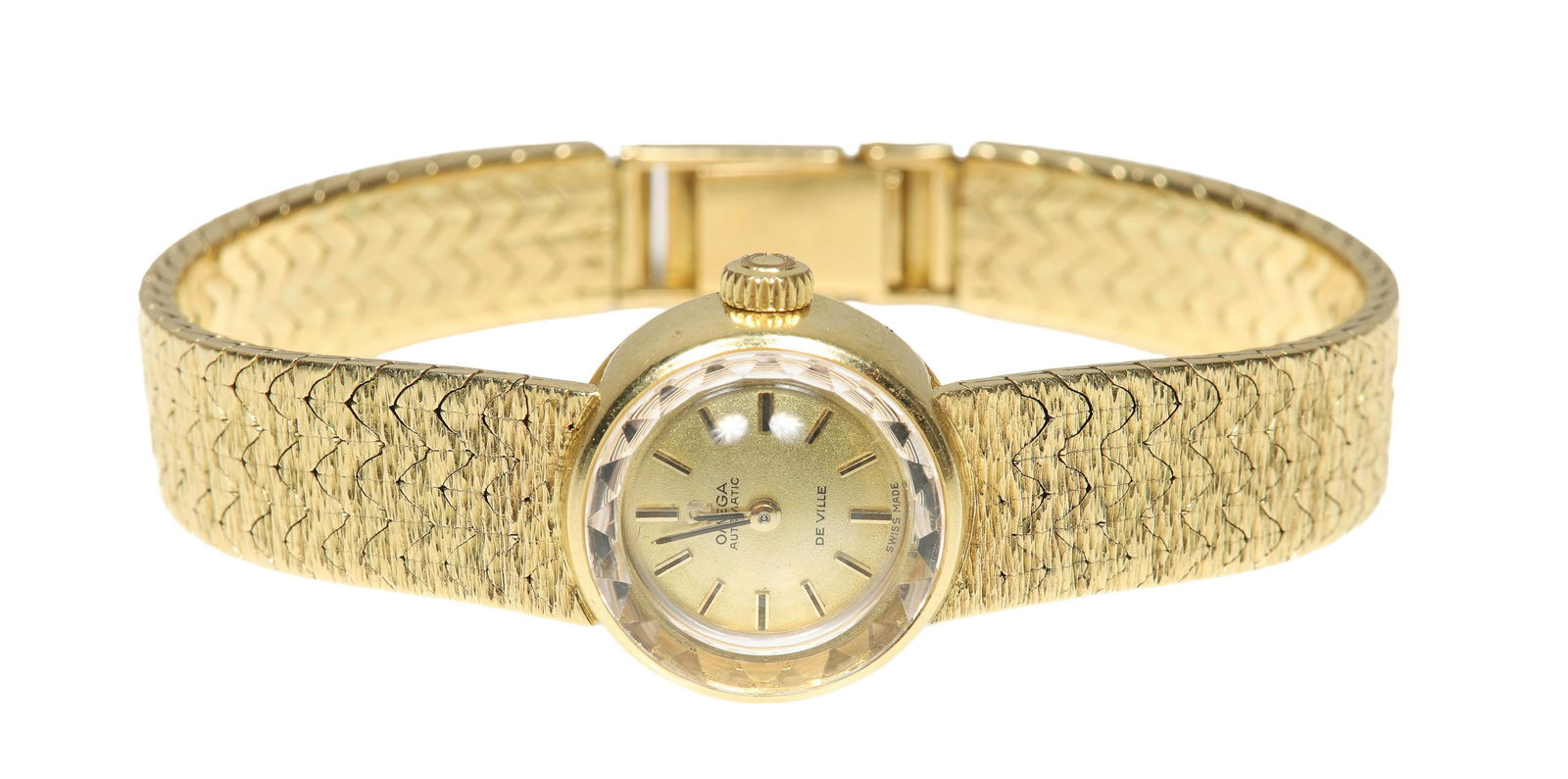18K Ladies Omega De Ville Wristwatch (1 of 5)