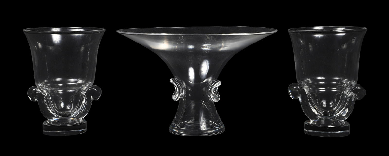 (3) Steuben Urns and Bowl (1 of 6)