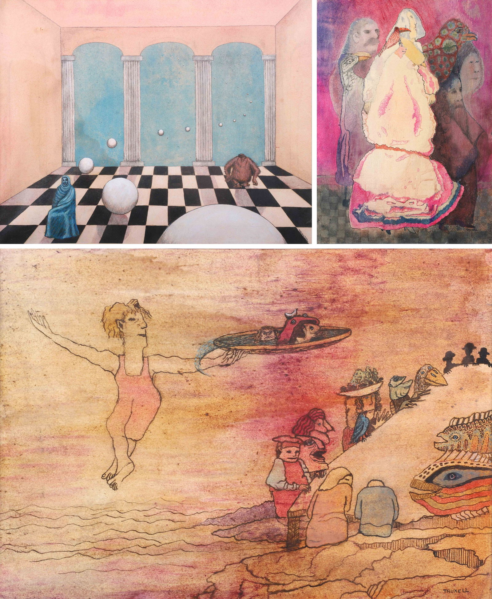 Ann Truxell (3) Surrealist Paintings (1 of 12)